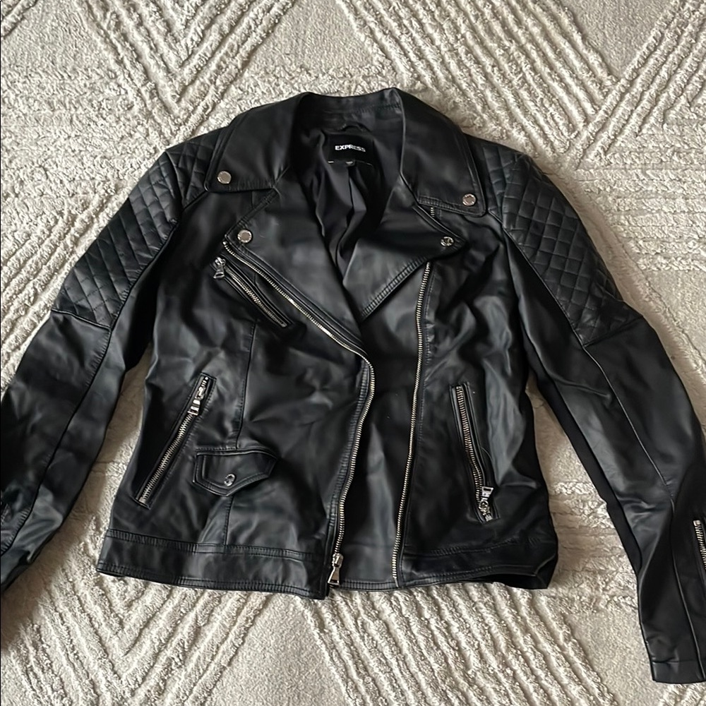 Express Black Faux Leather Jacket - new without tags